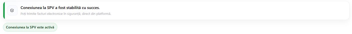 Conexiunea la SPV a fost stabilita cu succes in Emite-Facturi.ro