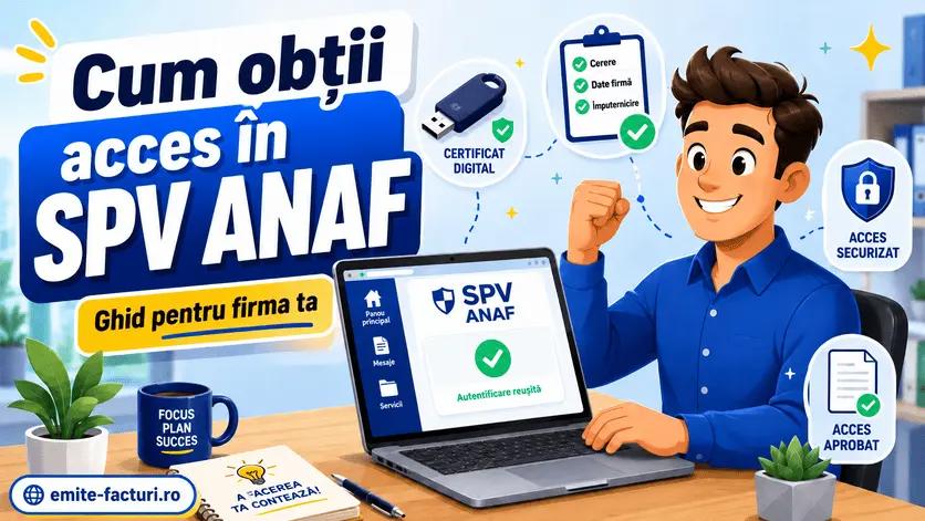 Cum obțin acces în Spațiul Privat Virtual (SPV) ANAF al firmei mele